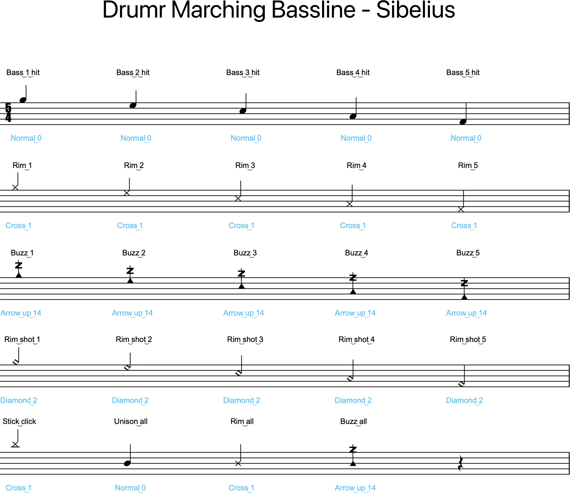 Marching Bassline Template Preview