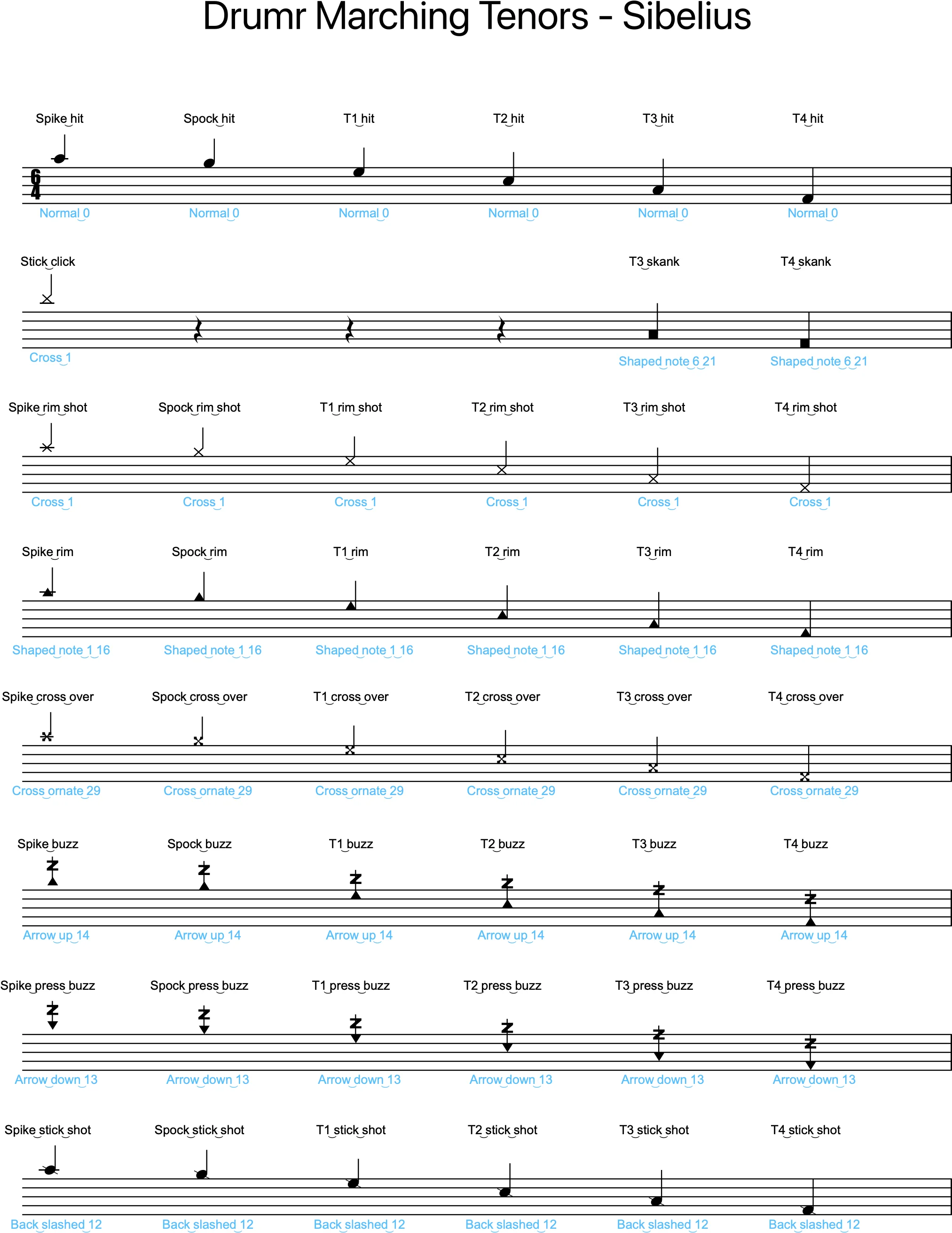 Marching Tenors Template Preview