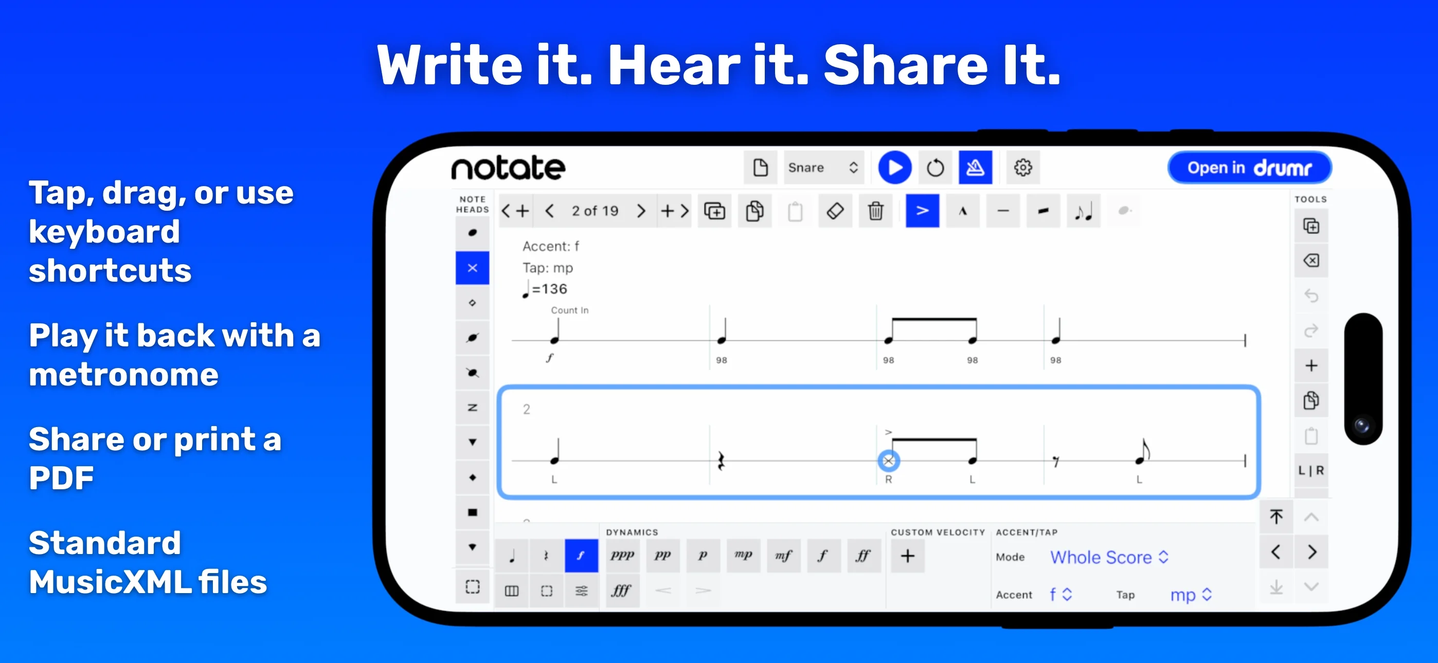 Notate on iPhone - Write it, hear it, share it